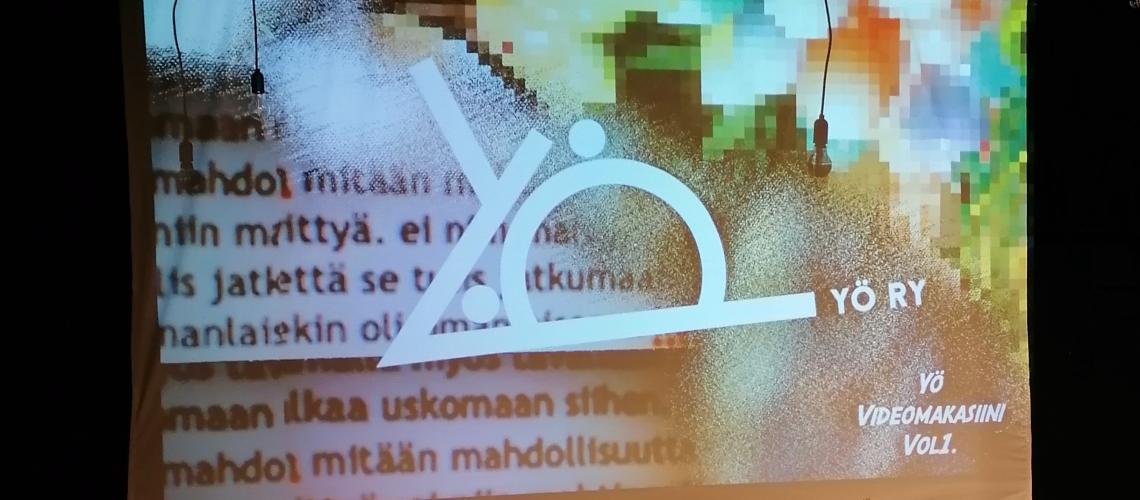 Videomakasiini vol 1 Yö ry:n videotaide kokoelma näytös Yö Sali, Porvoo
